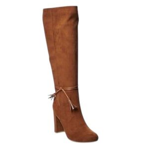 LC Lauren Conrad Rootbeer Knee‑High Boots – COGNAC – 9.5